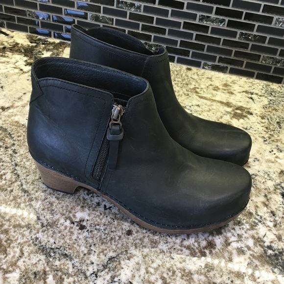 dansko black leather boots